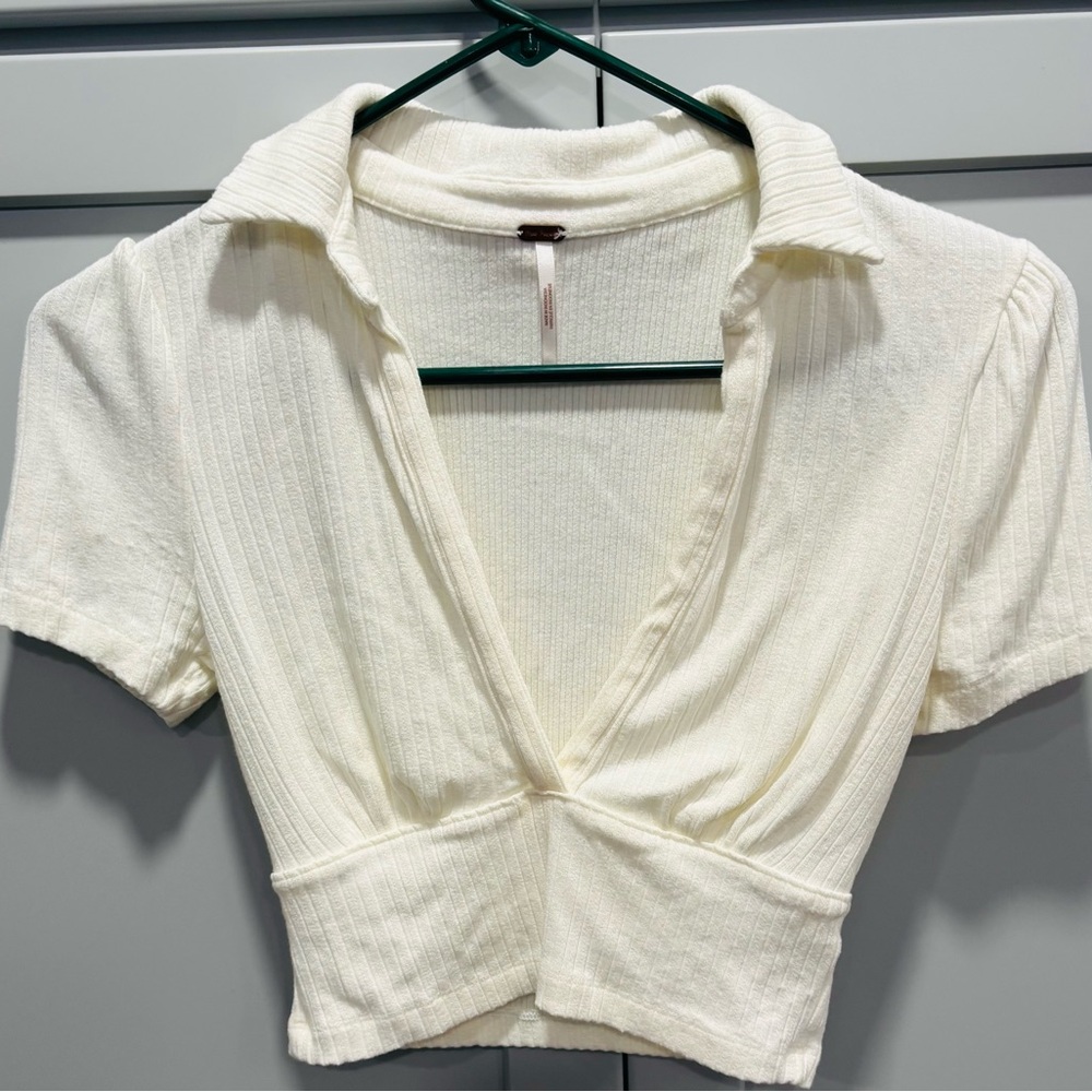 Free People Cropped Knit Top Size XS